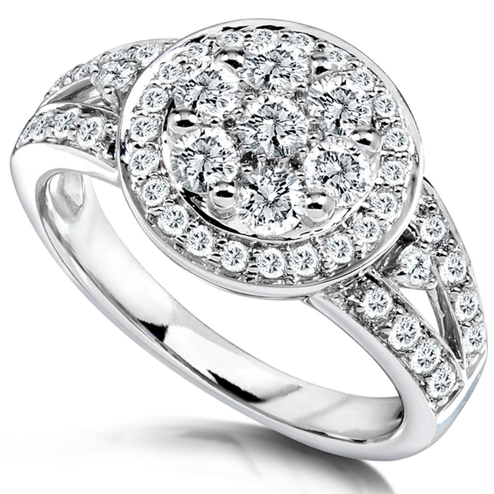 Diamond Engagement Ring 7/8 carat (ct.tw) in 14K White Gold