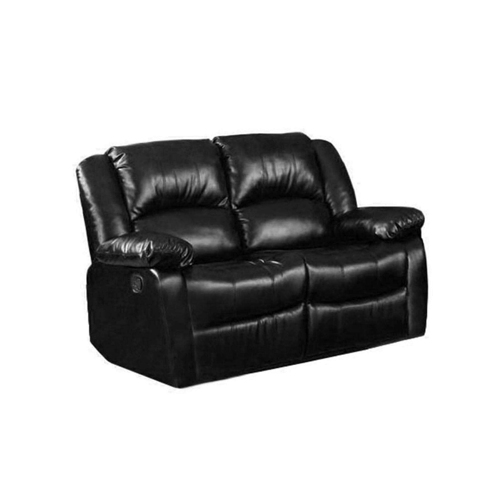 Worldwide Winslow Bonded Leather Match Recliner LoveseatBlack