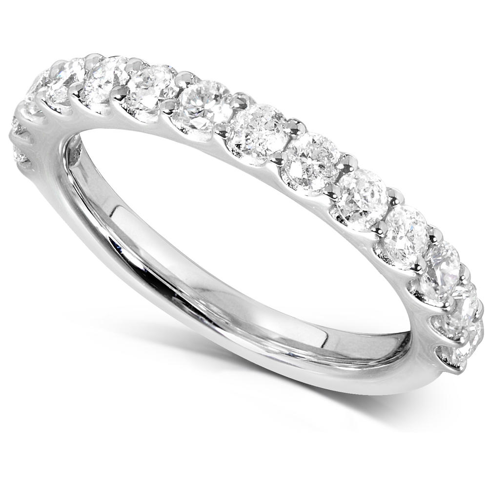Diamond Wedding Band 3/4 carat (ct.tw) in 14K White Gold