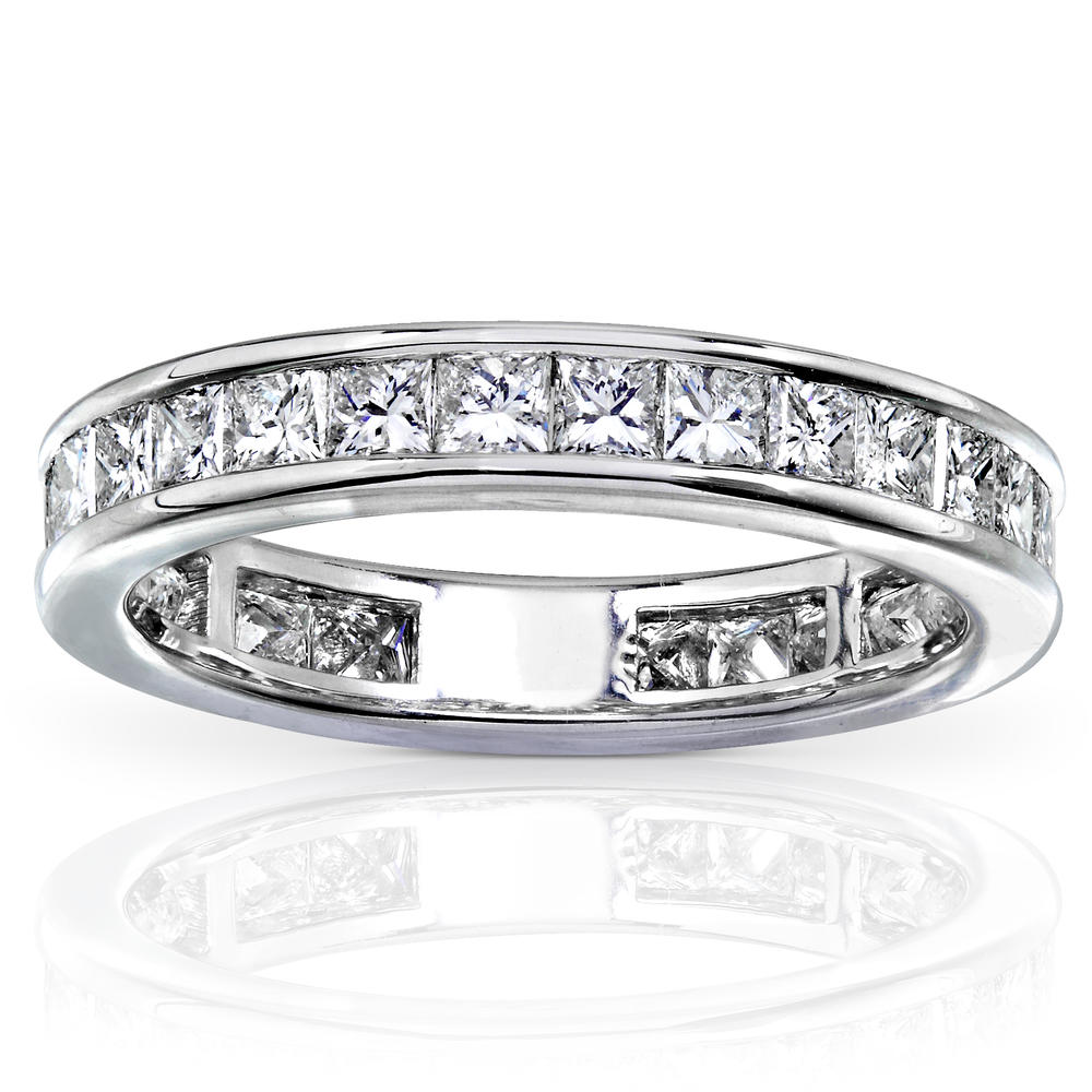 Princess Diamond Eternity Wedding Band 2 Carats (ct.tw) in 14k White Gold