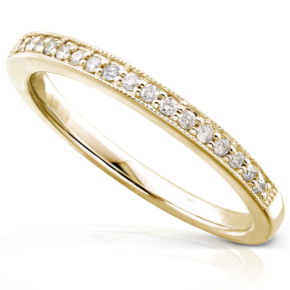 Round Diamond Wedding Band 1/10 carat (ct.tw) in 14K Yellow Gold