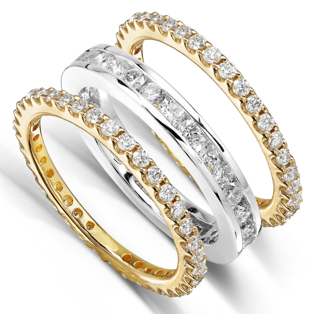 Diamond Eternity Bands 2 Carats (ct.tw) Round-Cut in 14k Gold