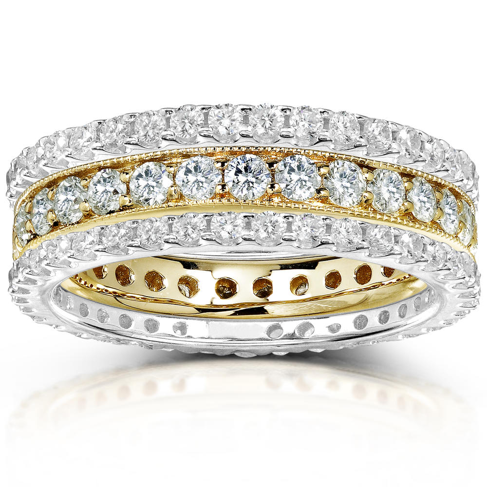 Diamond Eternity Bands 2 Carats (ct.tw) Round-Cut in 14k Gold