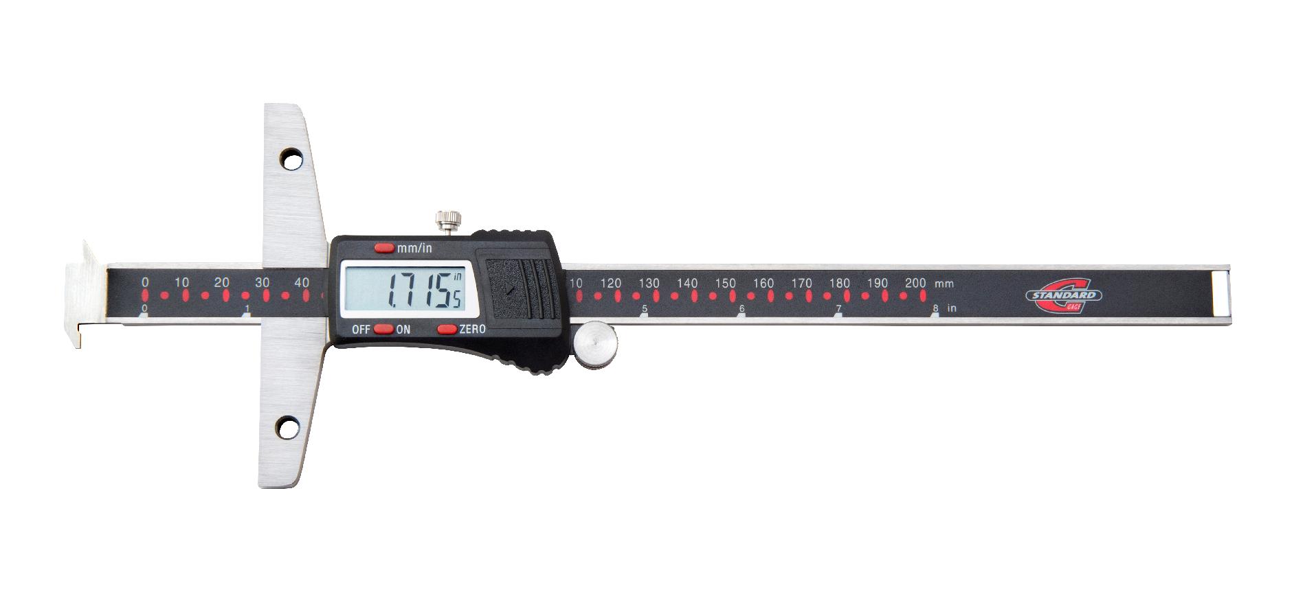 8 IN/200 MM Electronic Depth Caliper with 2 Hooks