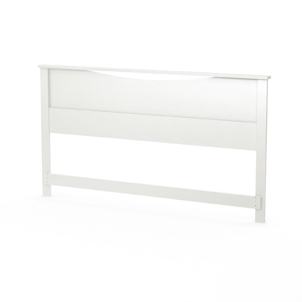 Step One King Platform Bed with Drawers in Pure White finish