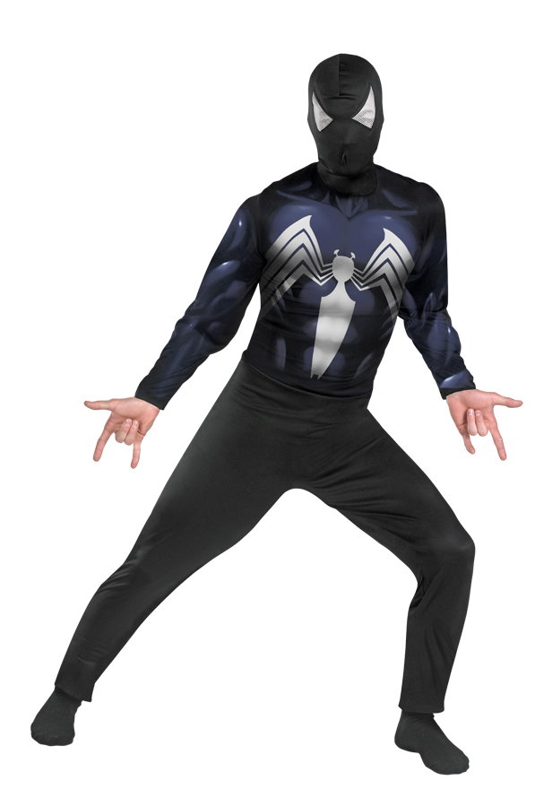 Men&#8217;s Spider-Man Black Halloween Costume Size: XL