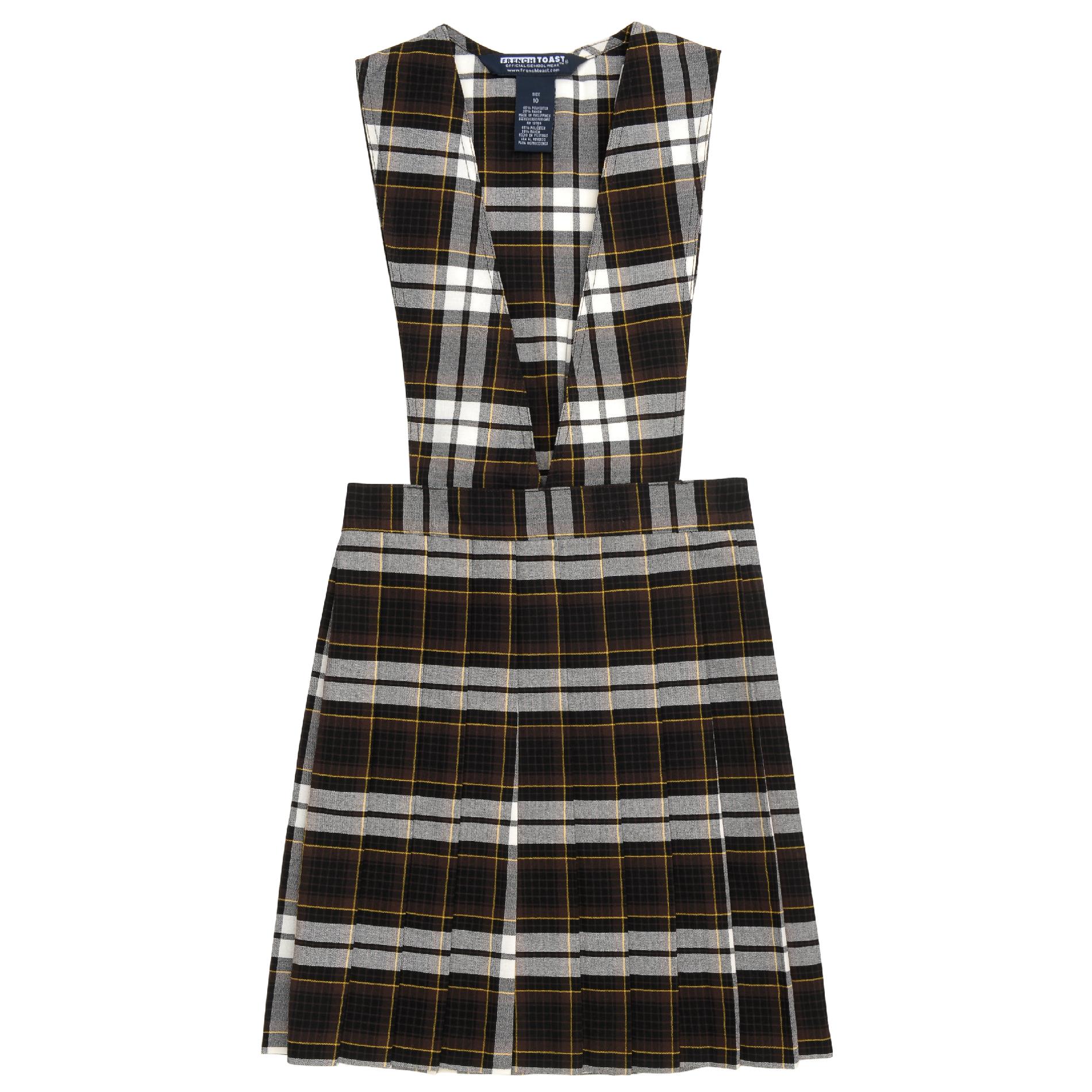 At School by French Toast Green Plaid VNeck Pleated Jumper Kids