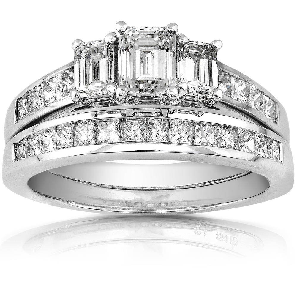 Diamond Wedding Set 2 carats (ct.tw) in 14K White Gold