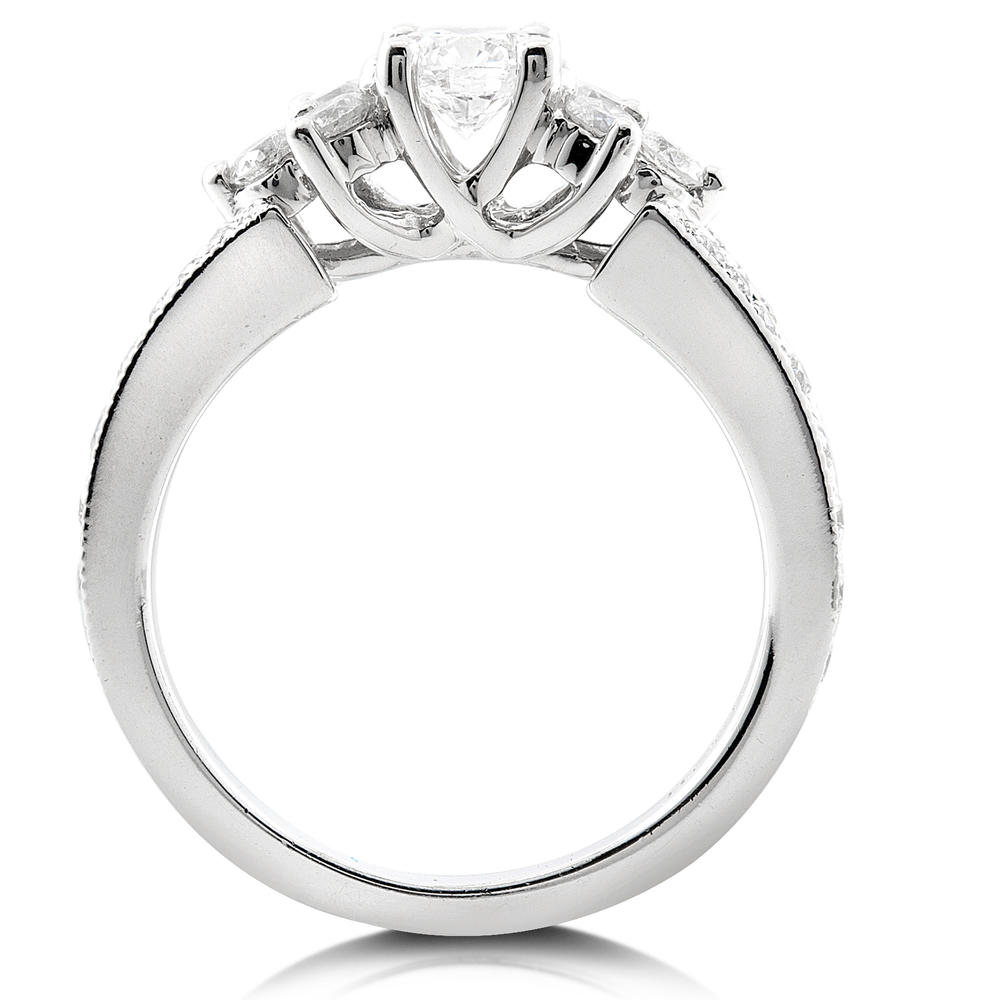 Diamond Wedding Rings 1 carat (ct.tw) Bridal Set in 14K White Gold