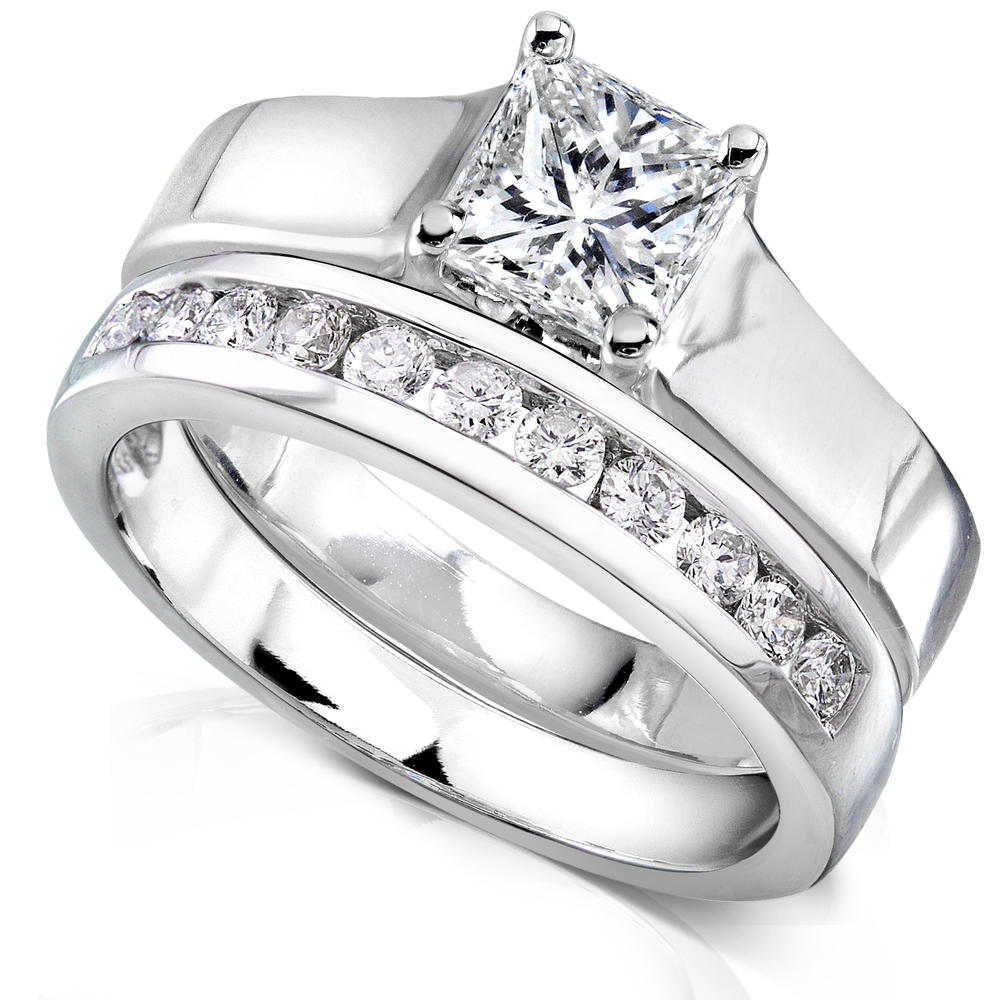 Princess Cut Diamond Bridal Set 1Carat (ct.tw) in 14k White Gold