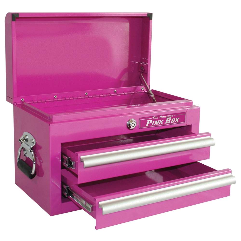 The Original Pink Box 18 2 Drawer 18G Steel Mini Chest
