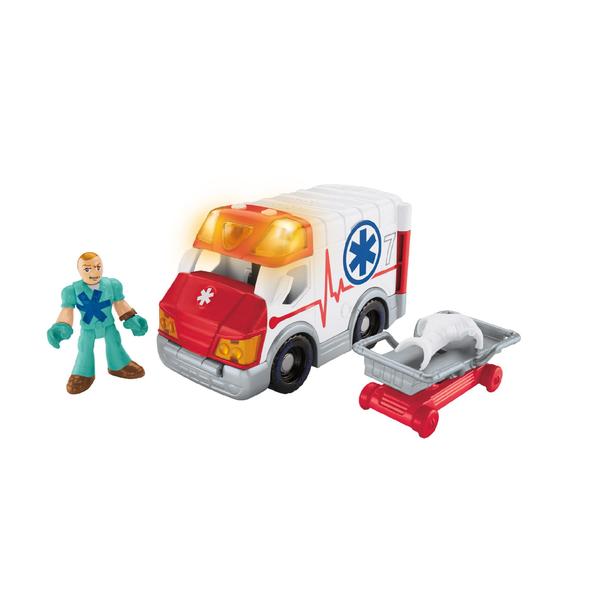 Imaginext Rescue City Vehicle Ambulance Toys & Games Vehicles