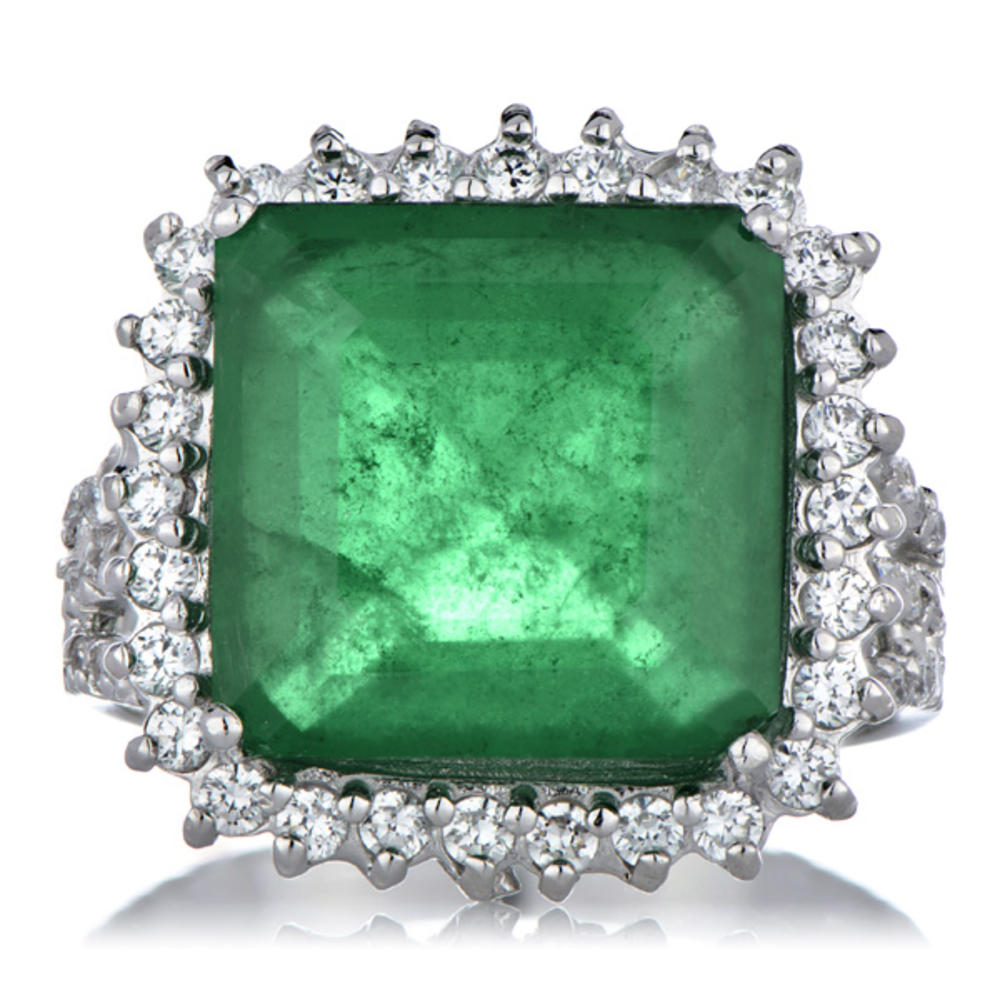 Elizabeth's Estate Jewellery Collection: Simulated Emerald and Diamond Cocktail Ring