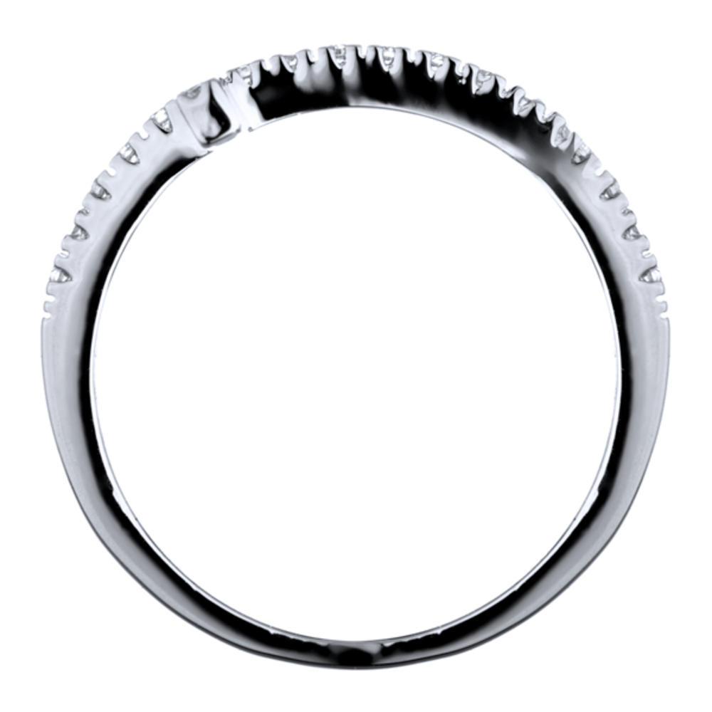 Elle's Sideways CZ Cross Ring - Silver