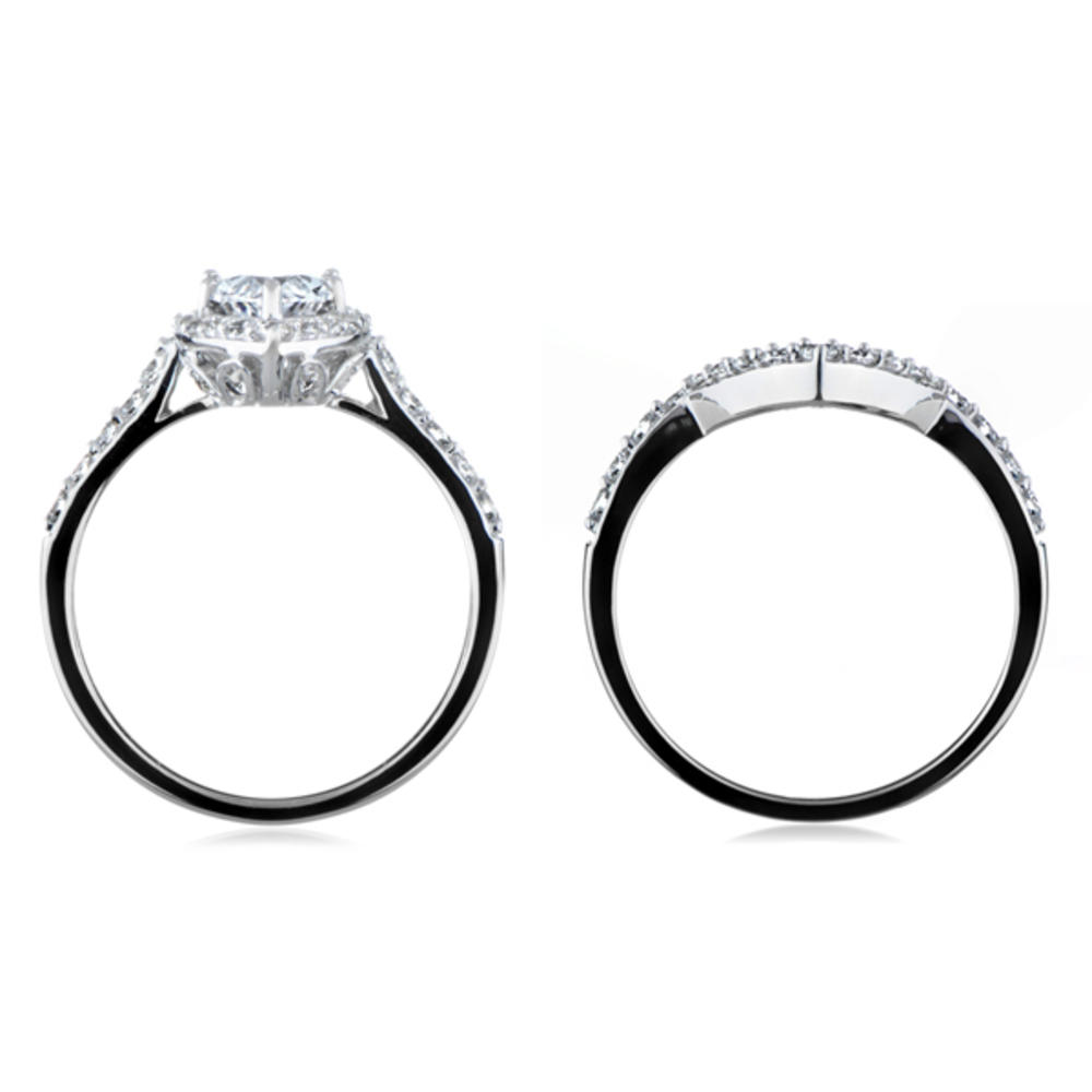 Padgett's Marquise Cut Cubic Zirconia Wedding Ring Set - Double Ring Guards