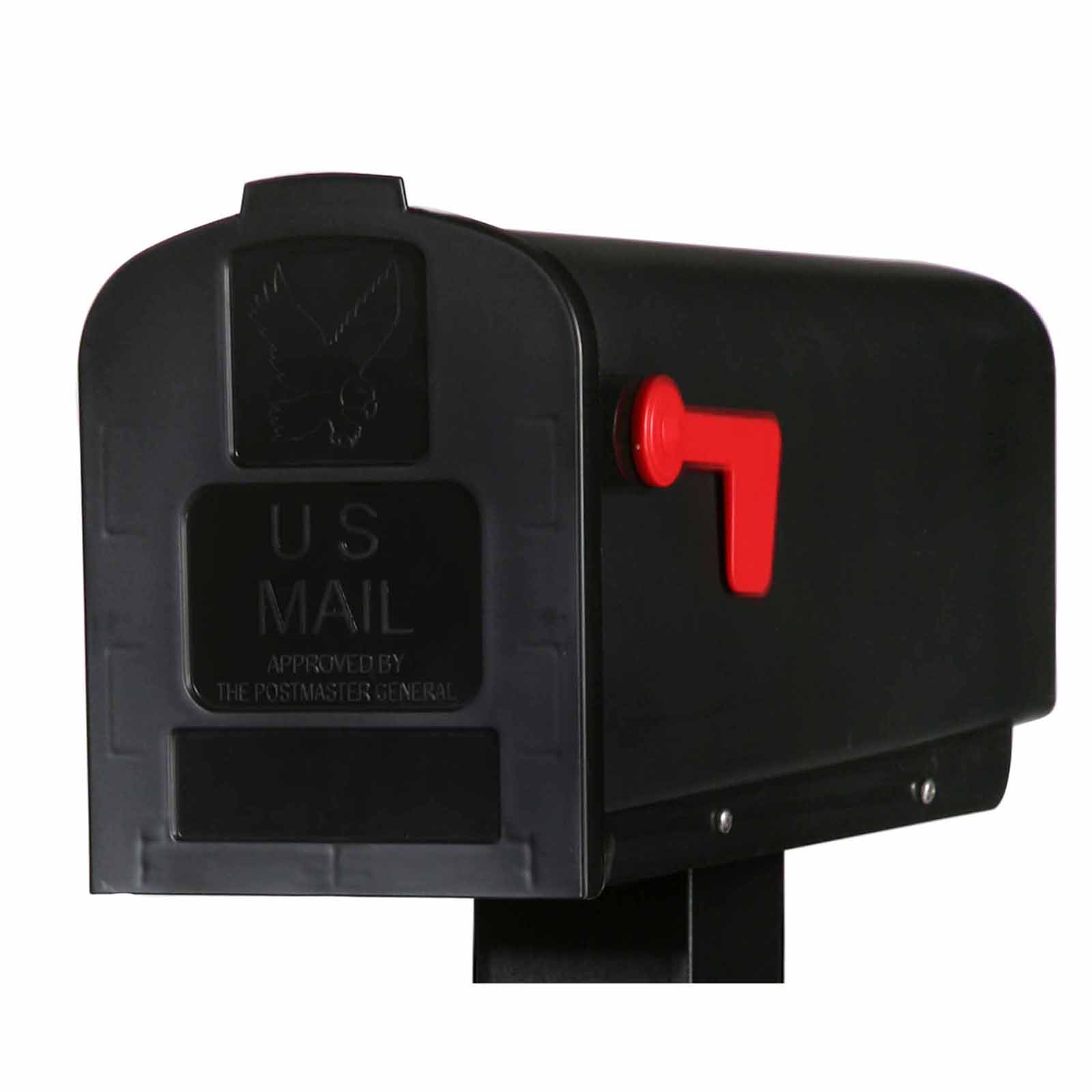 Standard Plastic Mailbox Black Outdoor Living Mailboxes