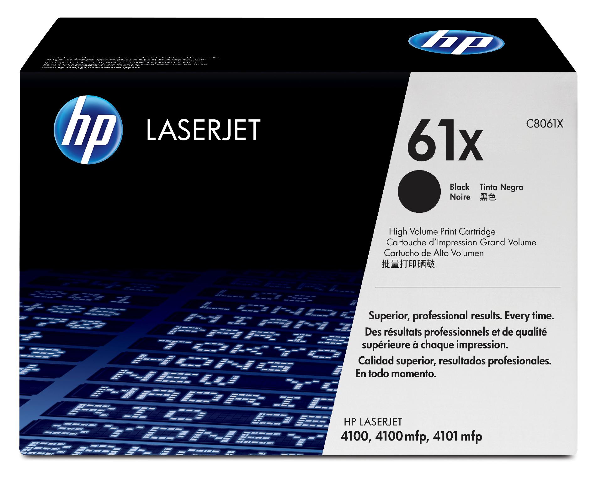 HP 61X Black LaserJet Toner Cartridge