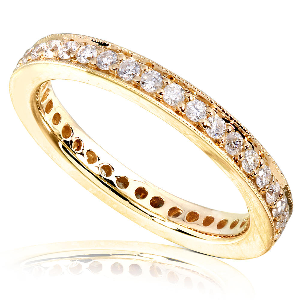 Diamond Eternity Wedding Band 1/2 carat (ct.tw) in 14K Yellow Gold