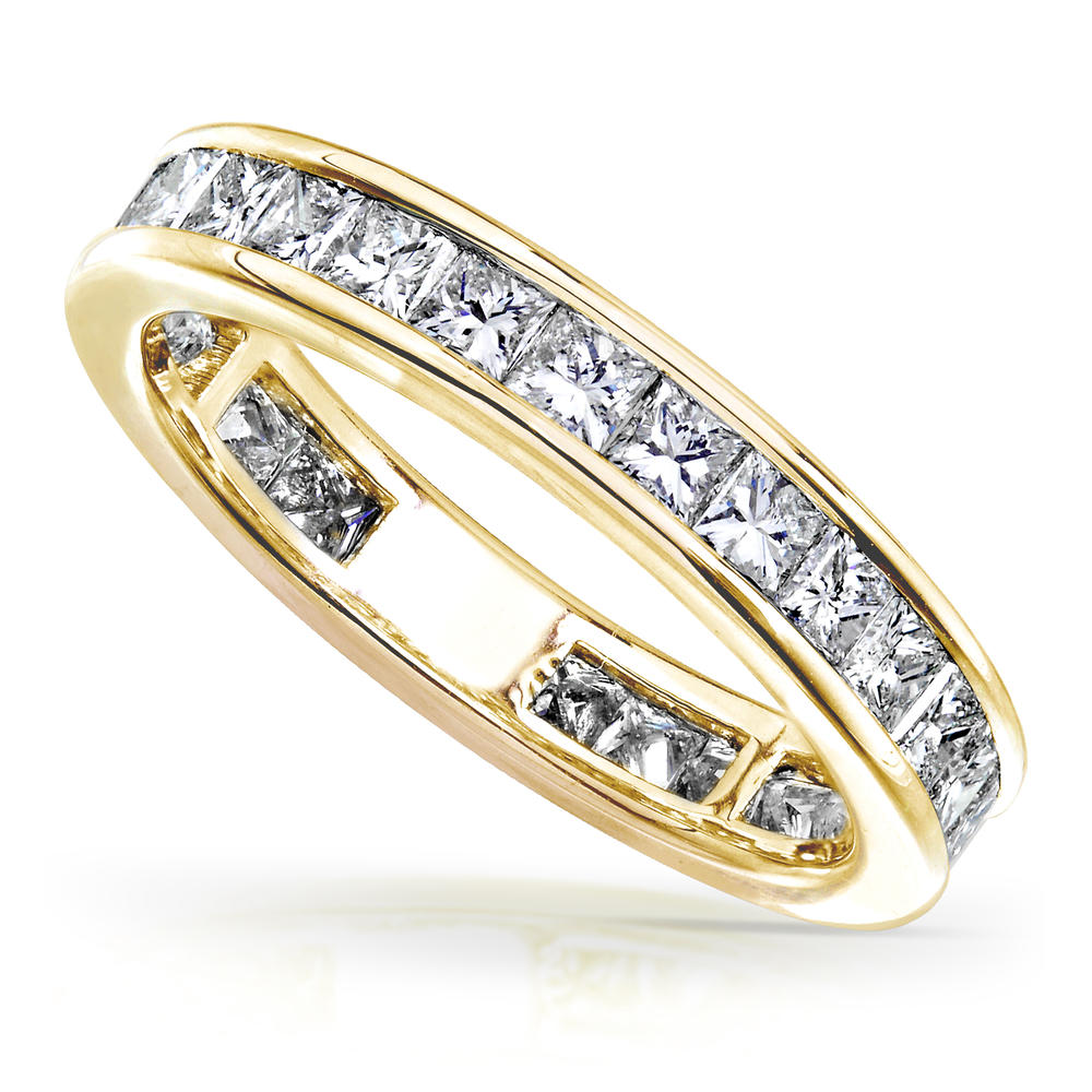 Princess Diamond Eternity Wedding Band 2 Carats (ct.tw) in 14k Yellow Gold