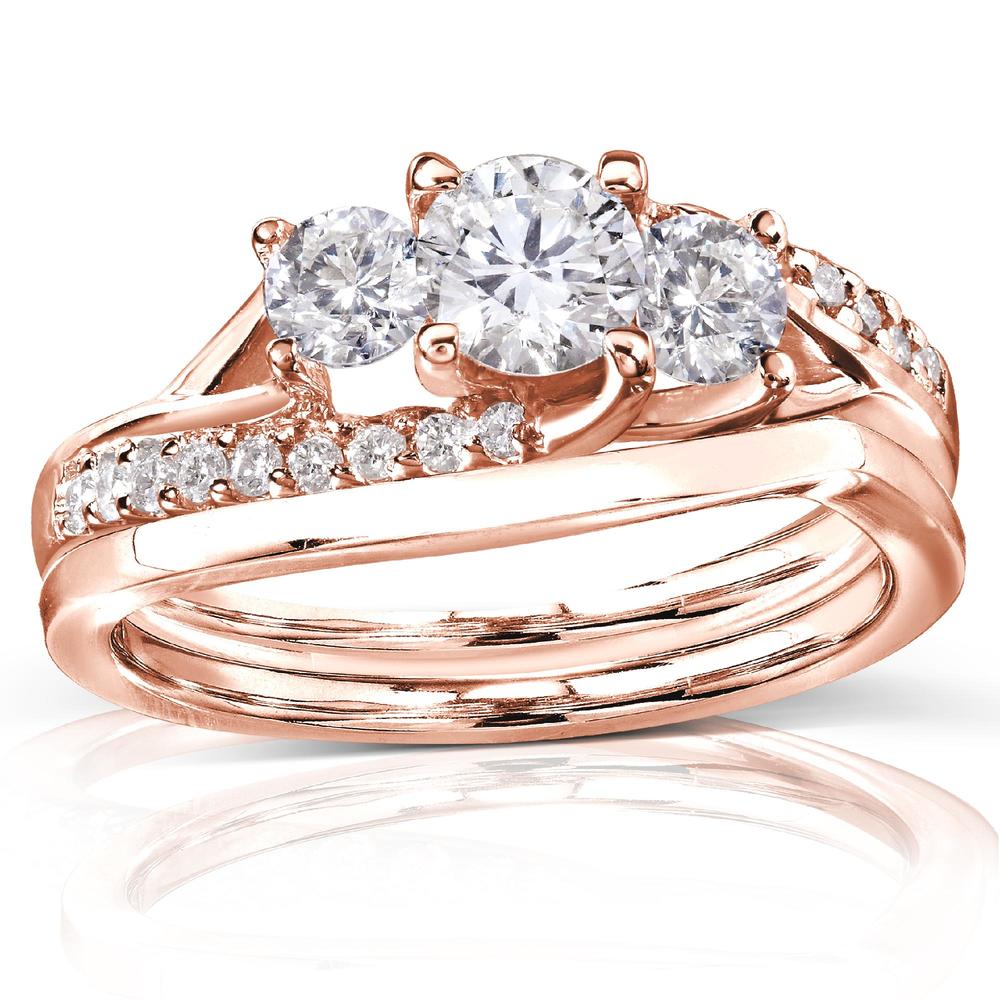 Round Diamond Bridal Set Ring 1 Carat (ct.tw) in 14k Gold