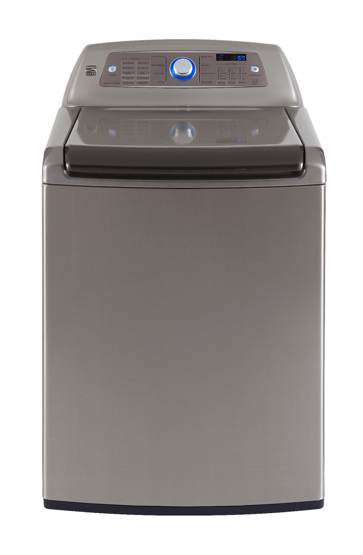 Kenmore Elite 4.7 cu. ft. High-Efficiency Top-Load Washer - Metallic Silver