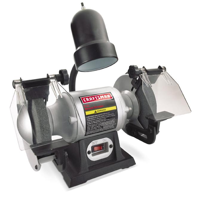 Craftsman 21124 1/6 hp 6" Bench Grinder with Lamp () Sears Outlet