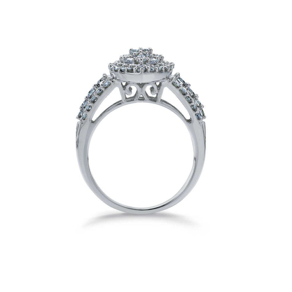 1-1/2 cttw Round 10k White Gold Diamond Engagement Ring