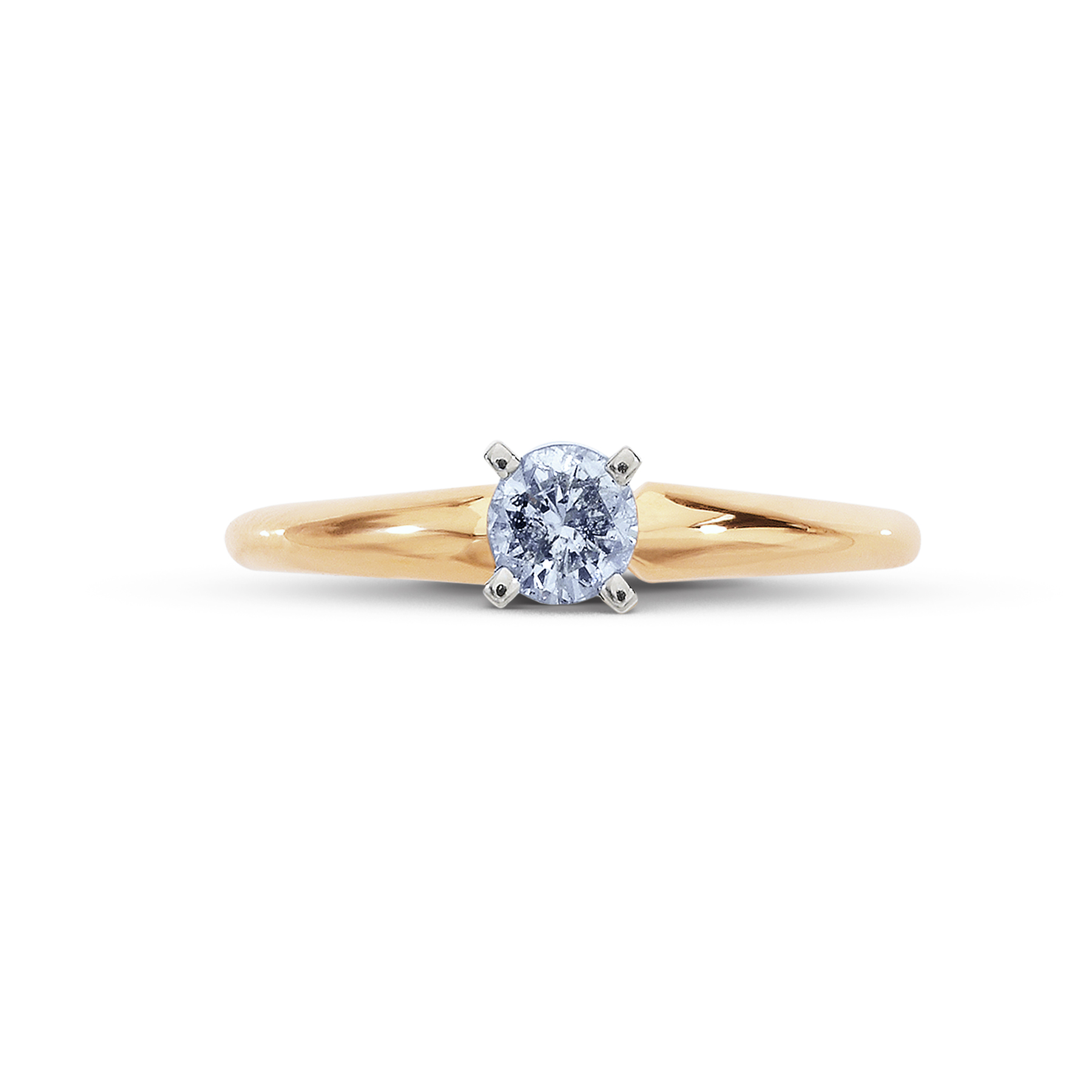 1/4 Cttw. Round 14k Yellow Gold Diamond Engagement Ring