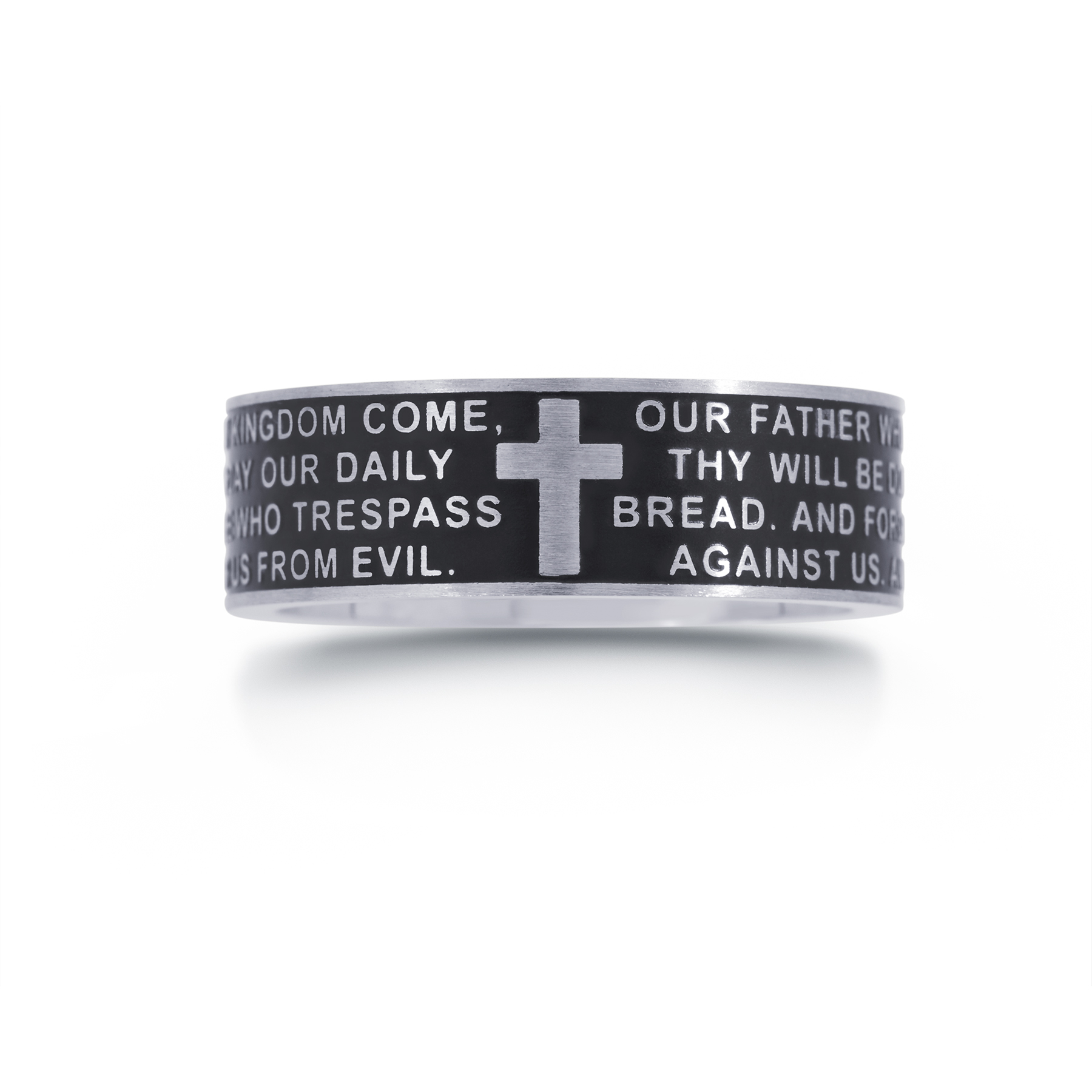 Men's Stainless Steel Wedding Band - The Lord's Prayer