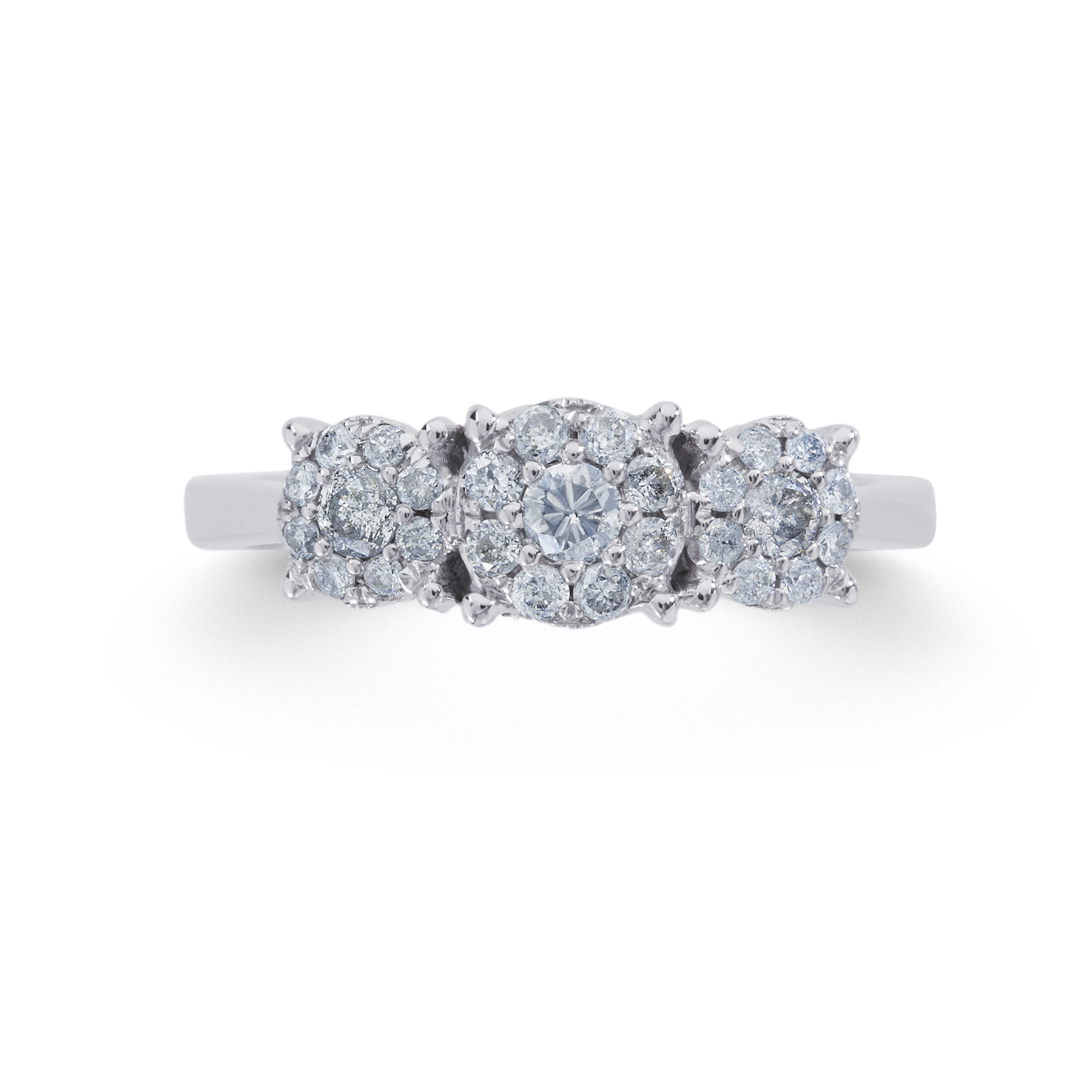 1/2 Cttw. Round 10k White Gold Diamond Engagement Ring