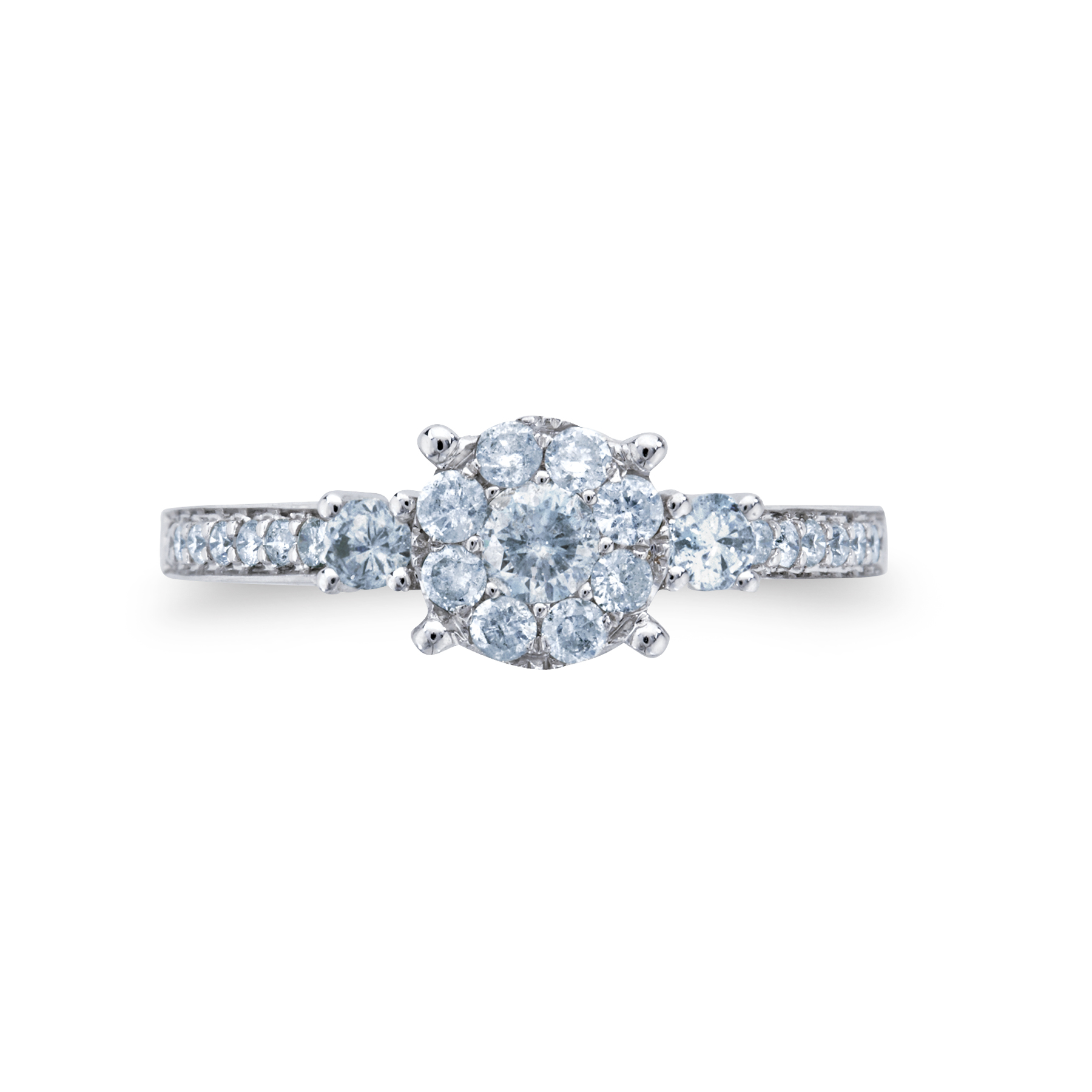 5/8 Cttw. Round 10k White Gold Diamond Engagement Ring