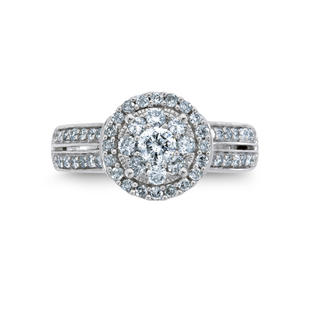 ... Your Love 1 Cttw. Round 10k White Gold Diamond Engagement Ring