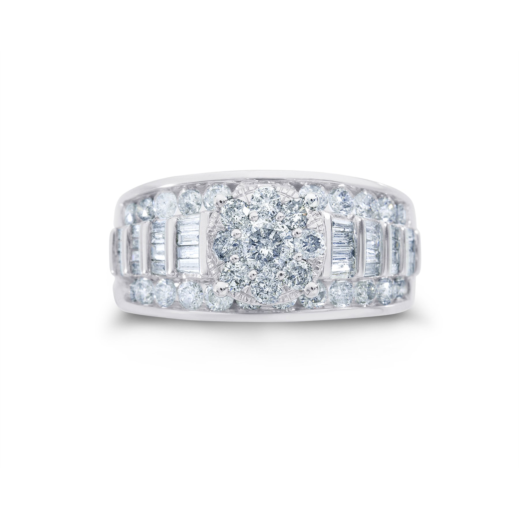 2 Cttw. Round 10k White Gold Diamond Engagement Ring