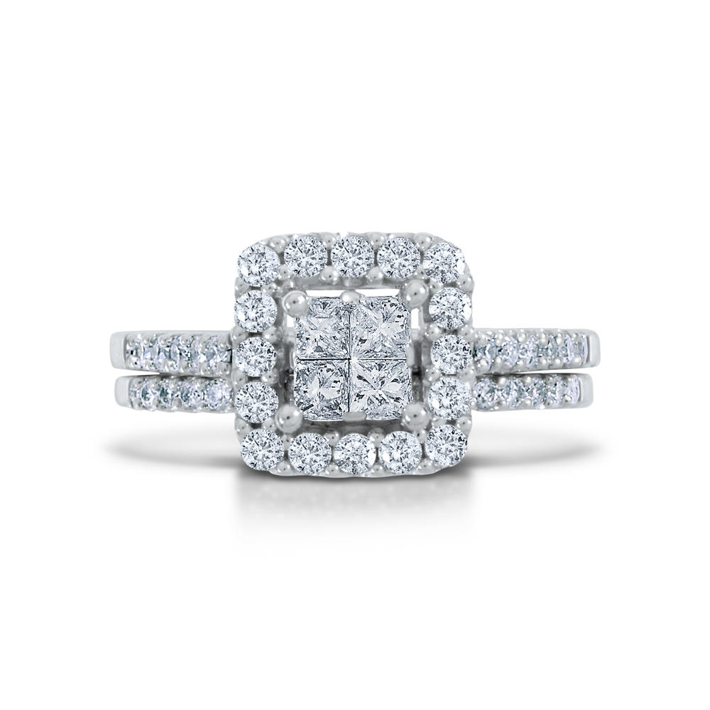 1 Cttw. Round 10k White Gold Diamond Engagement Ring