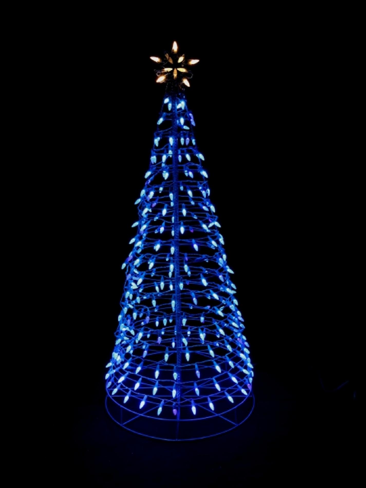 Blue LED Metal Christmas Tree: Celebrate the Season with Sears
