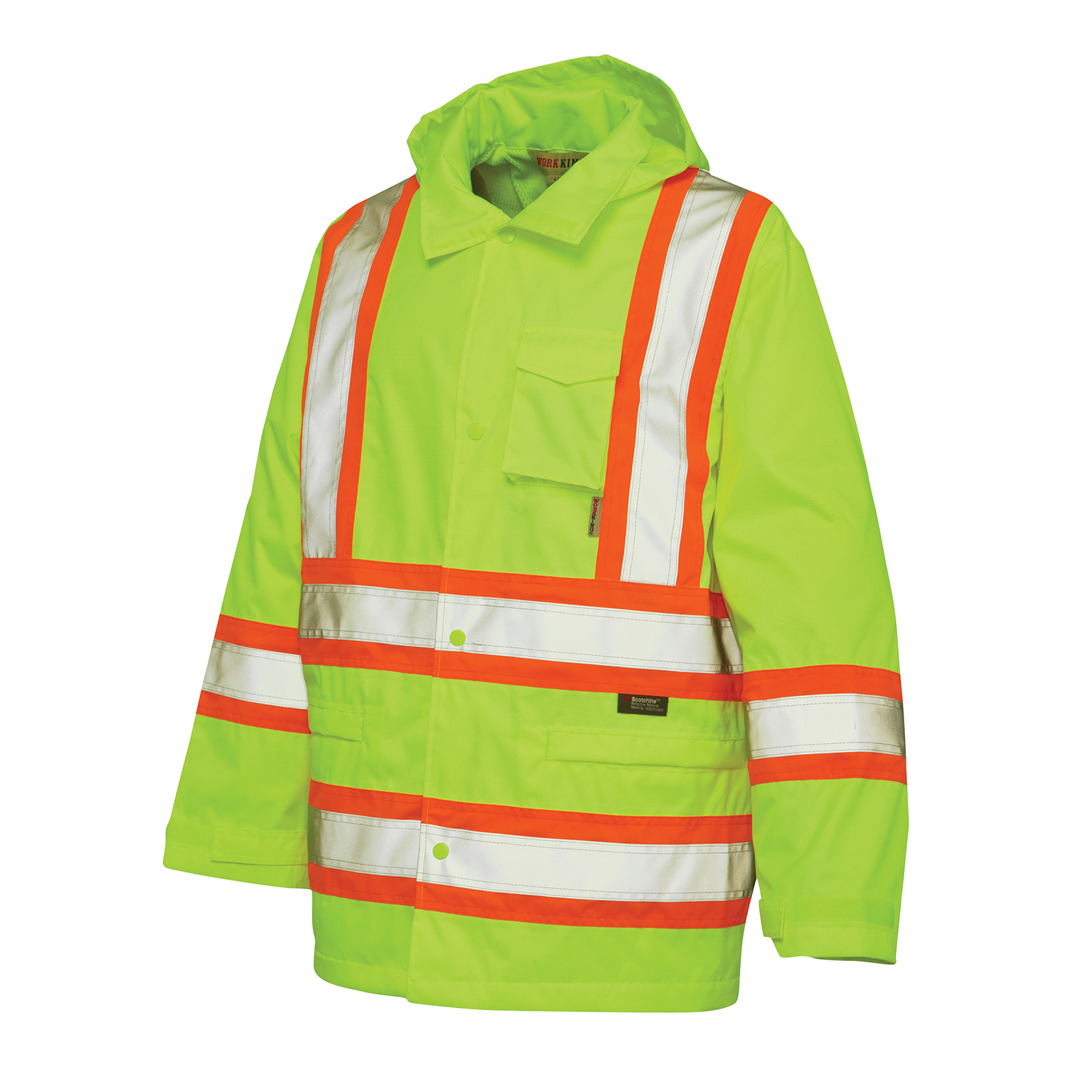 Work King Safety Hi vis rain jacket Shop Your Way Online Shopping