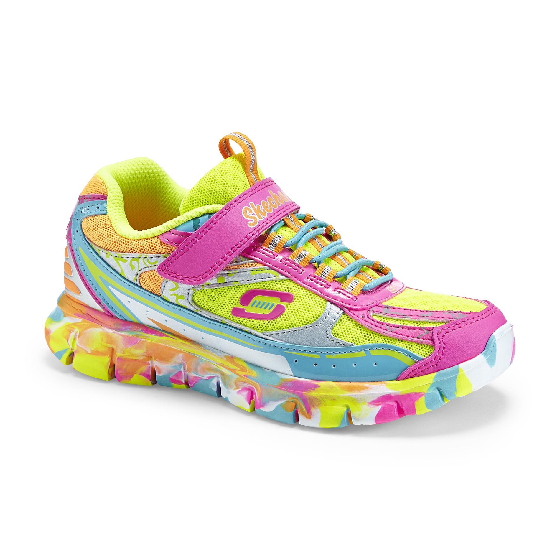 Razor USA Girl's White/Neon Pink/Purple/Silver LightUp HighTop