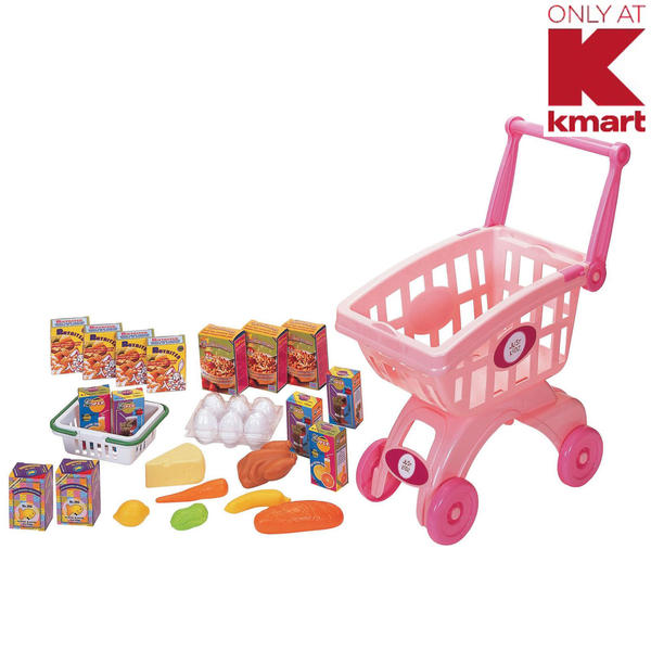Just Kidz Shopping Cart Play Set Pink Toys & Games Pretend Play