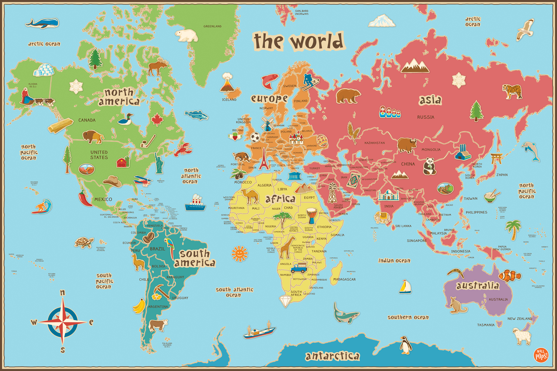 World Map Decor | Kmart.com | World Map Decoration, World Map ...