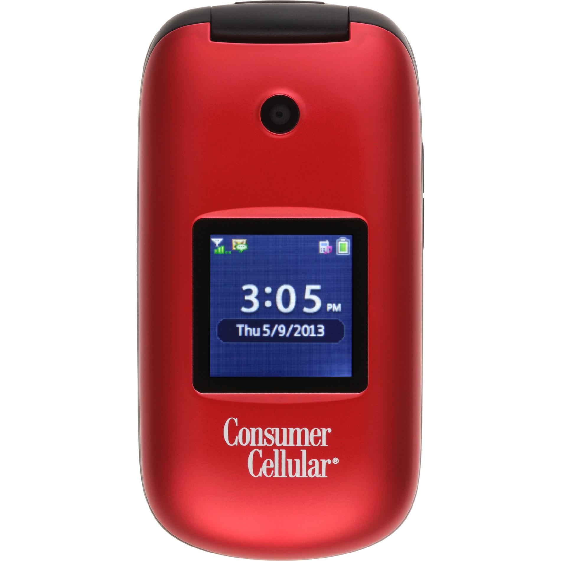 Consumer Cellular ENVOY RED Envoy™ Feature Phone Consumer Cellular ENVOY RED Envoy™ Feature Phone