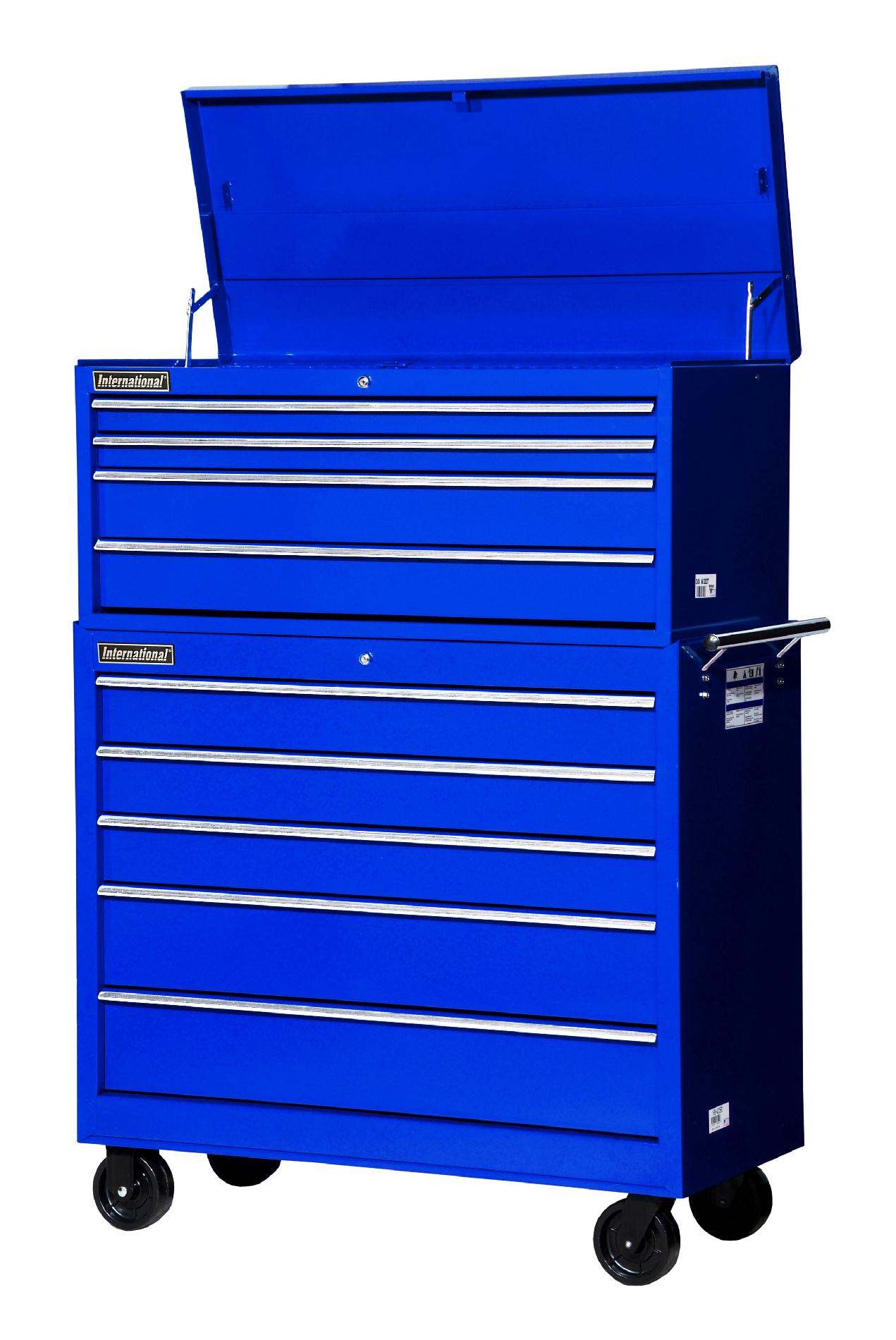 International 42-Inch 9-Drawer Tool Storage Combo  Blue