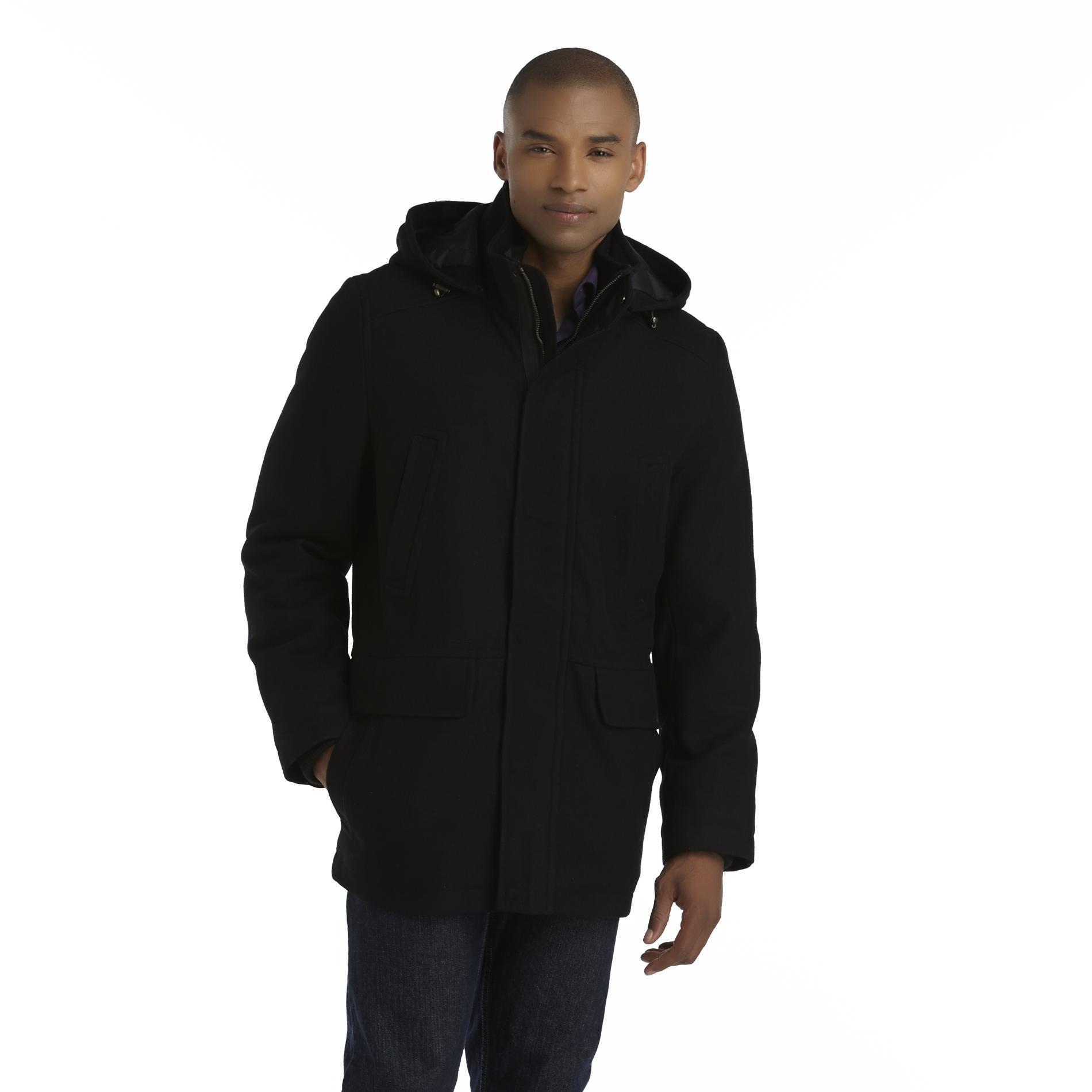 Dockers Men's Hooded Stadium Coat Wool Blend Shop Your Way Online
