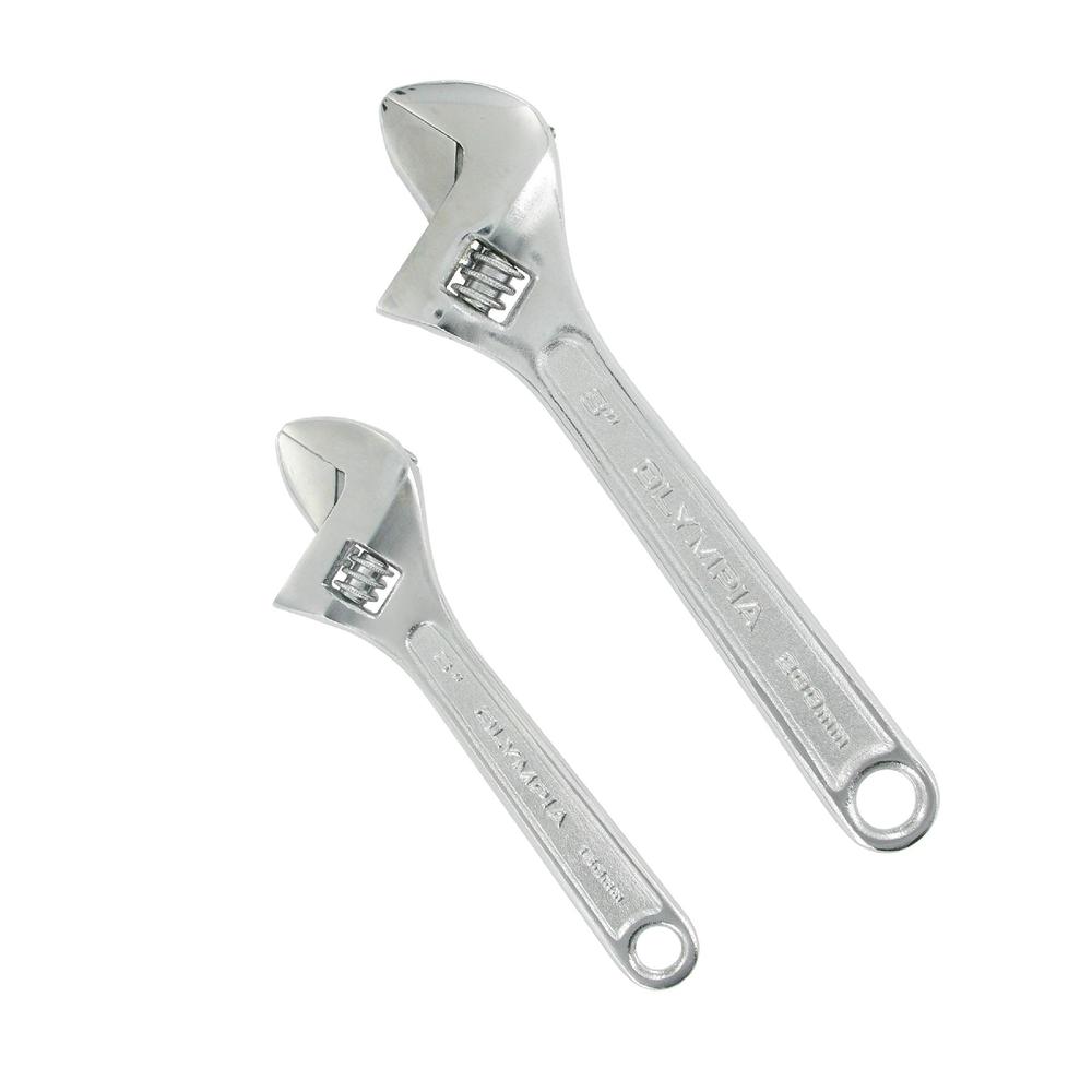 Olympia Tools 2Pc Adjustable Wrench Set