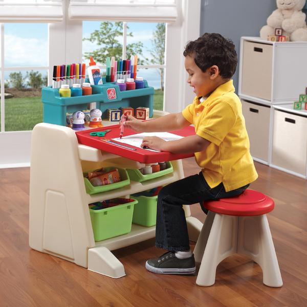 Step 2 Flip & Doodle Easel Desk with Stool Toys & Games Arts