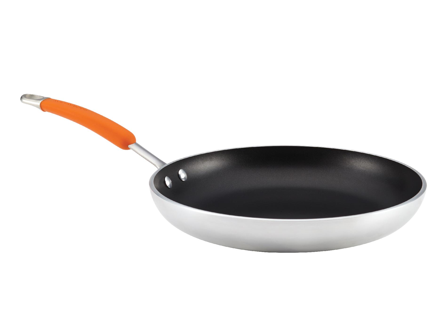 Rachael Ray 12.25-Inch Open Skillet  Orange Handle