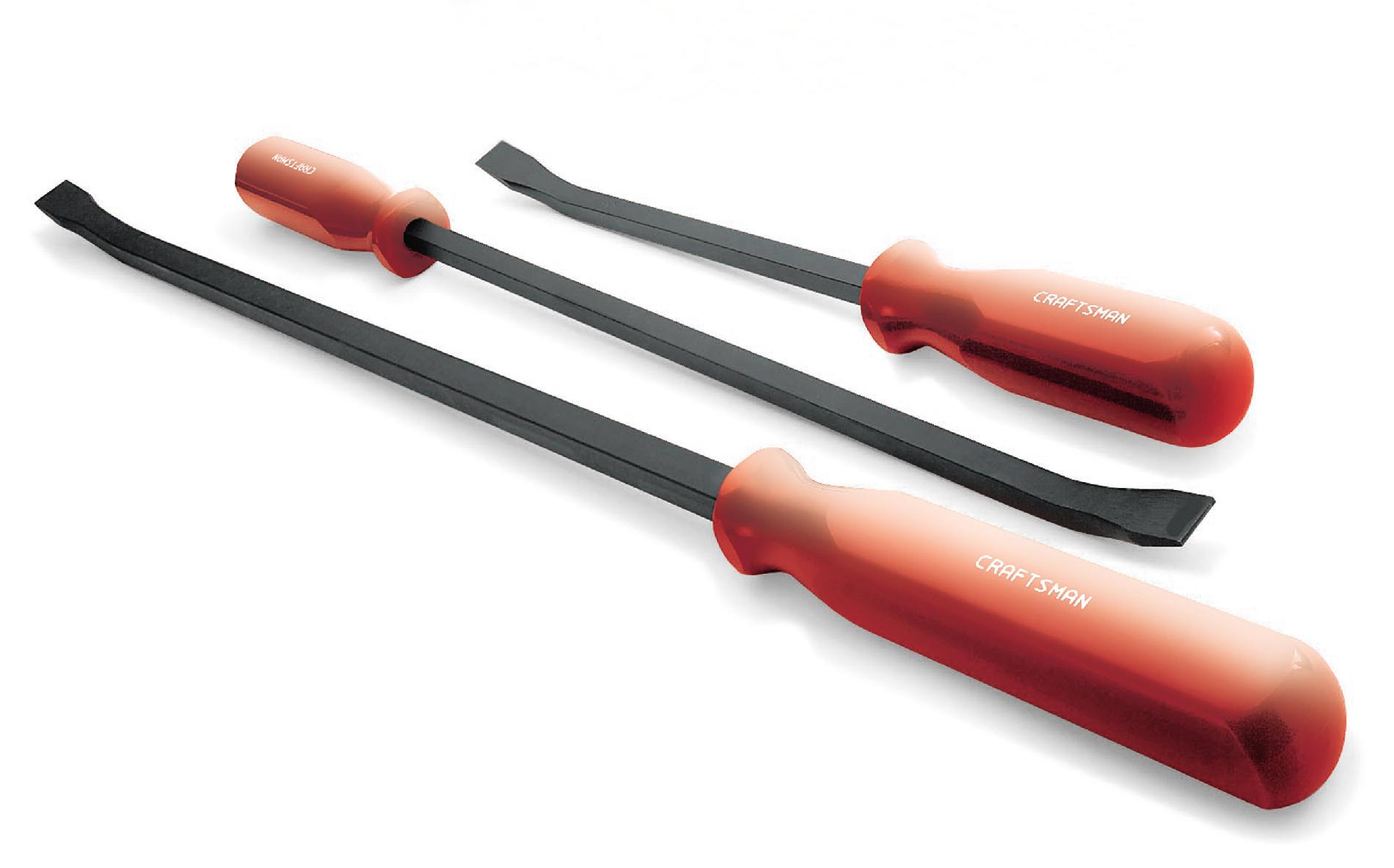 Craftsman 3 pc. Pry Bar Set in Tray / Pry Bars & Nail Pullers Hand