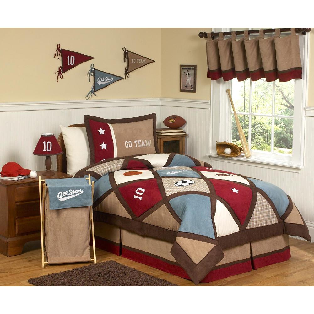 Sweet Jojo Designs All Star Sports Collection 3pc Full/Queen Bedding Set