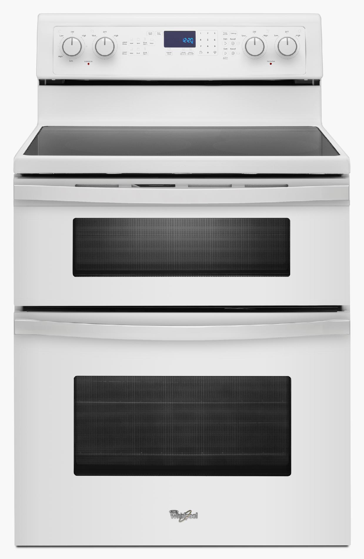 Whirlpool WGE555S0BW 30" Electric Range w/ AccuBake® System White