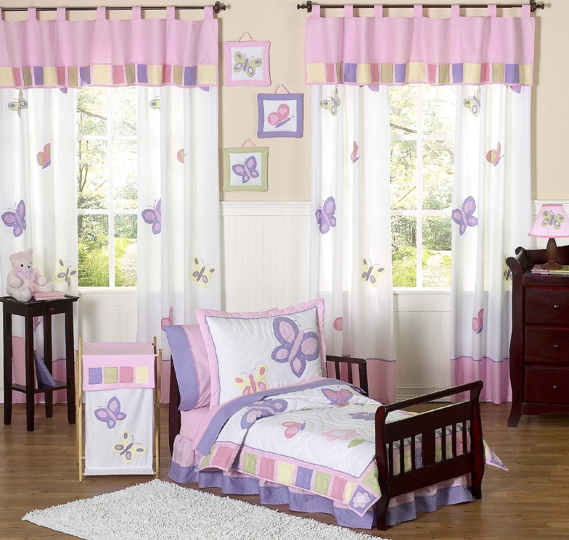 Sweet Jojo Designs Butterfly Pink and Purple Collection 5pc Toddler
