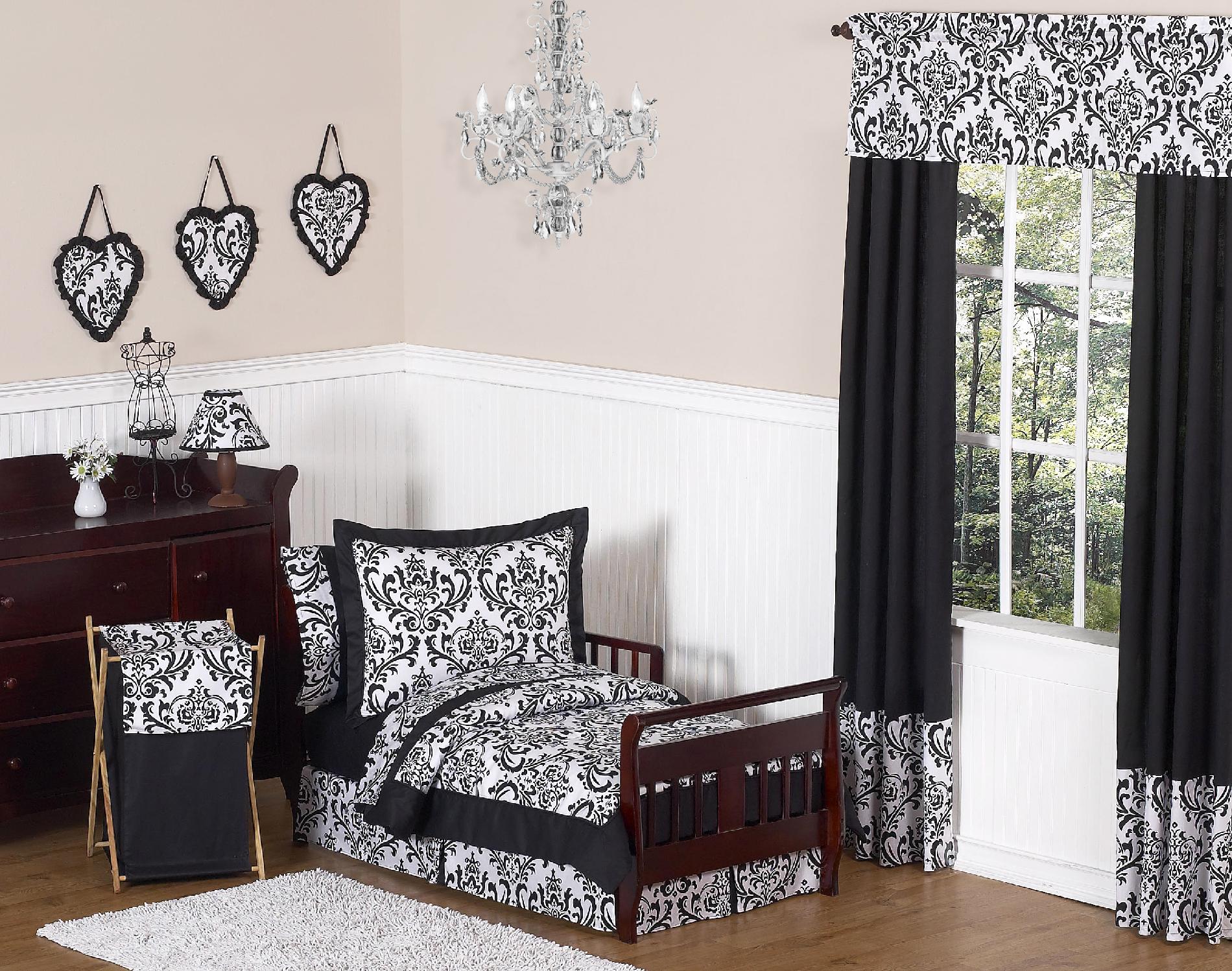 Sweet Jojo Designs Isabella Black and White Collection 9pc Crib Bedding